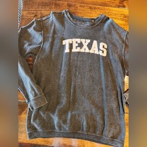 EUC ROYCE Texas Black Cord Sweatshirt - 2XL